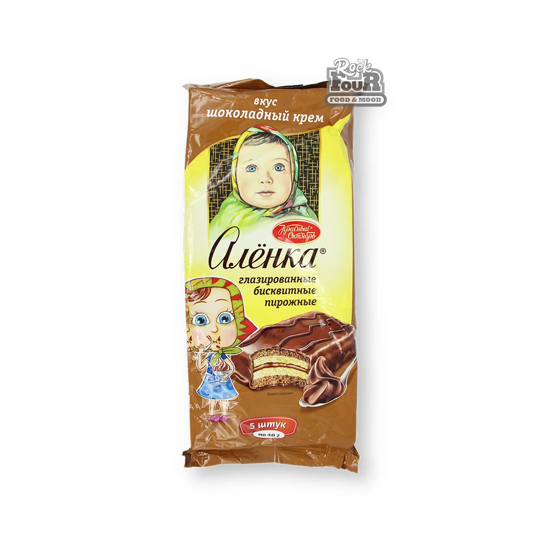 Biscuit pastry "Alyonka" glazed, chocolate cream flavor 200g (5x40g)